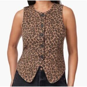 Scotch & Soda Sleeveless Leopard Print Vest Size XS NWT